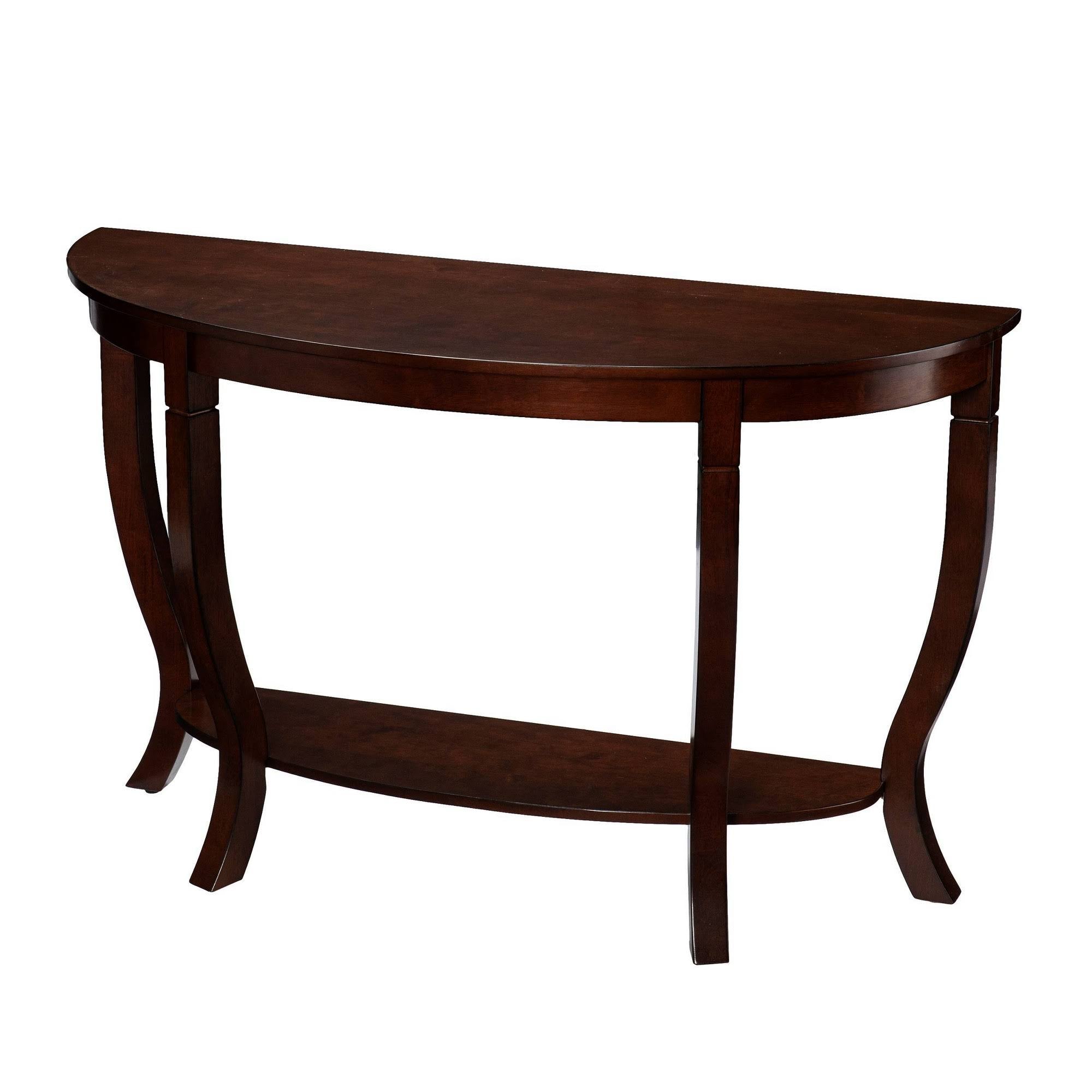 Brown Demilune Console Table B757