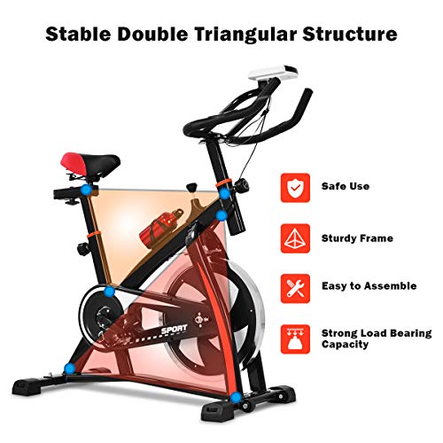 Smooth Belt Driven Indoor Bike Trainer with Bottle Holder LED Display N537468