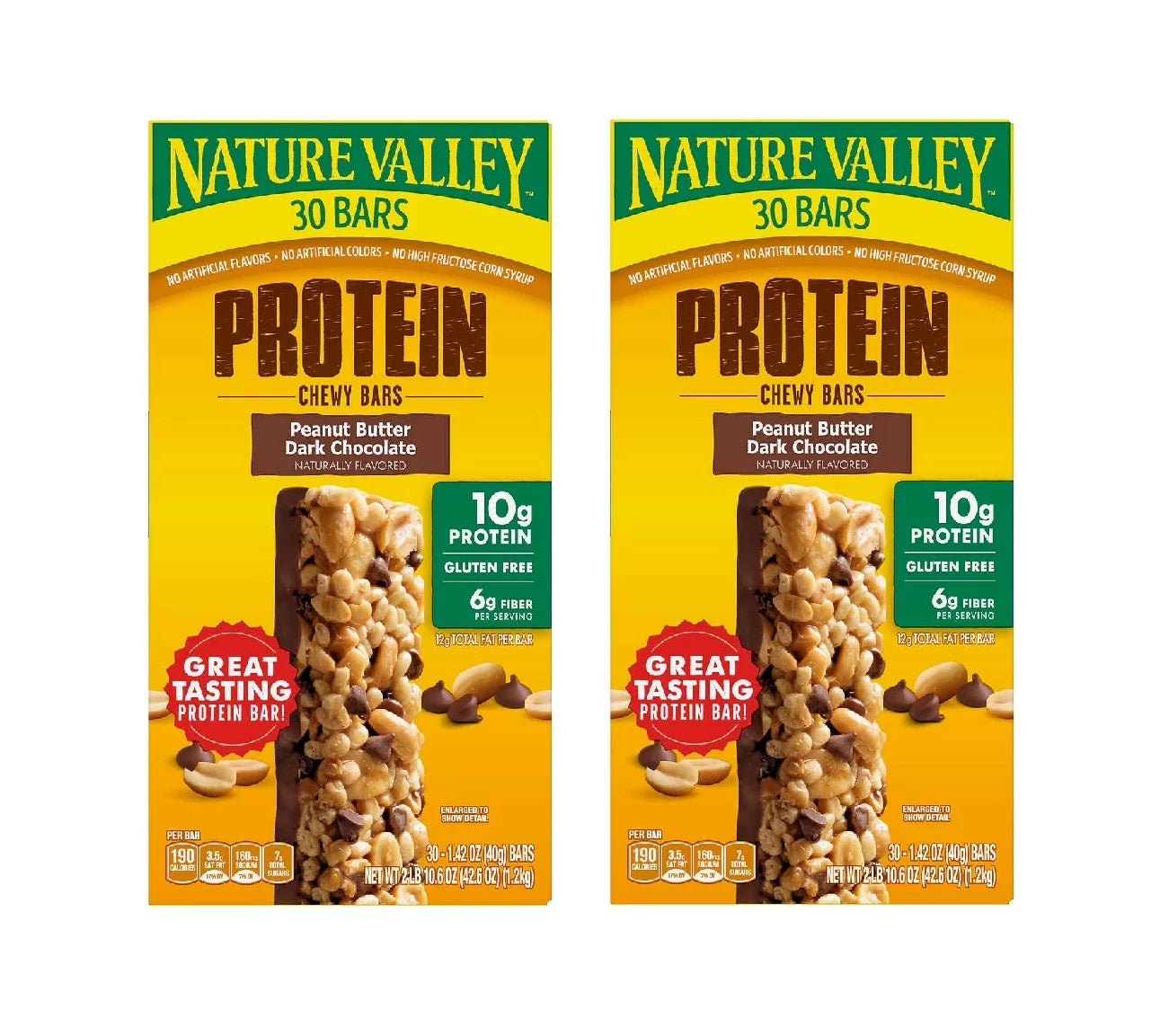 Peanut Butter Dark Chocolate Protein Chewy Bars, 1.42 oz, 30 ct 2PK Z557