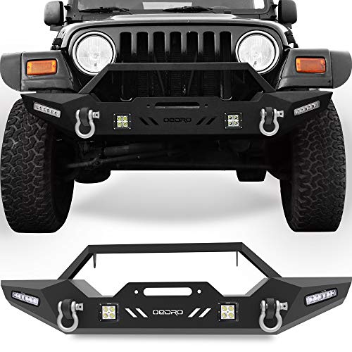 Front Bumper with Winch Plate Mounting & LED Lights & D-Rings O20987