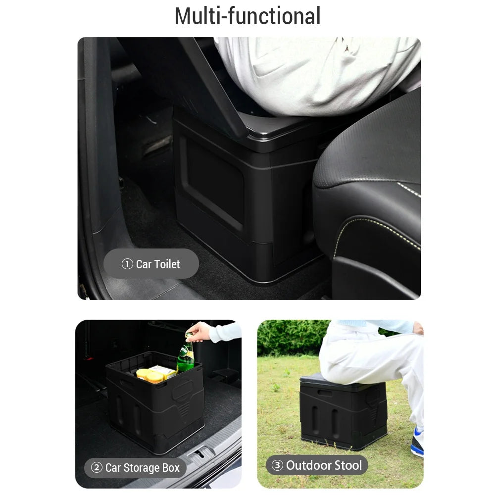 Folding Potty with Lid Portable Toilet S847