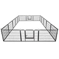 16 Panels 32 in Black Metal Pet Playpen I202