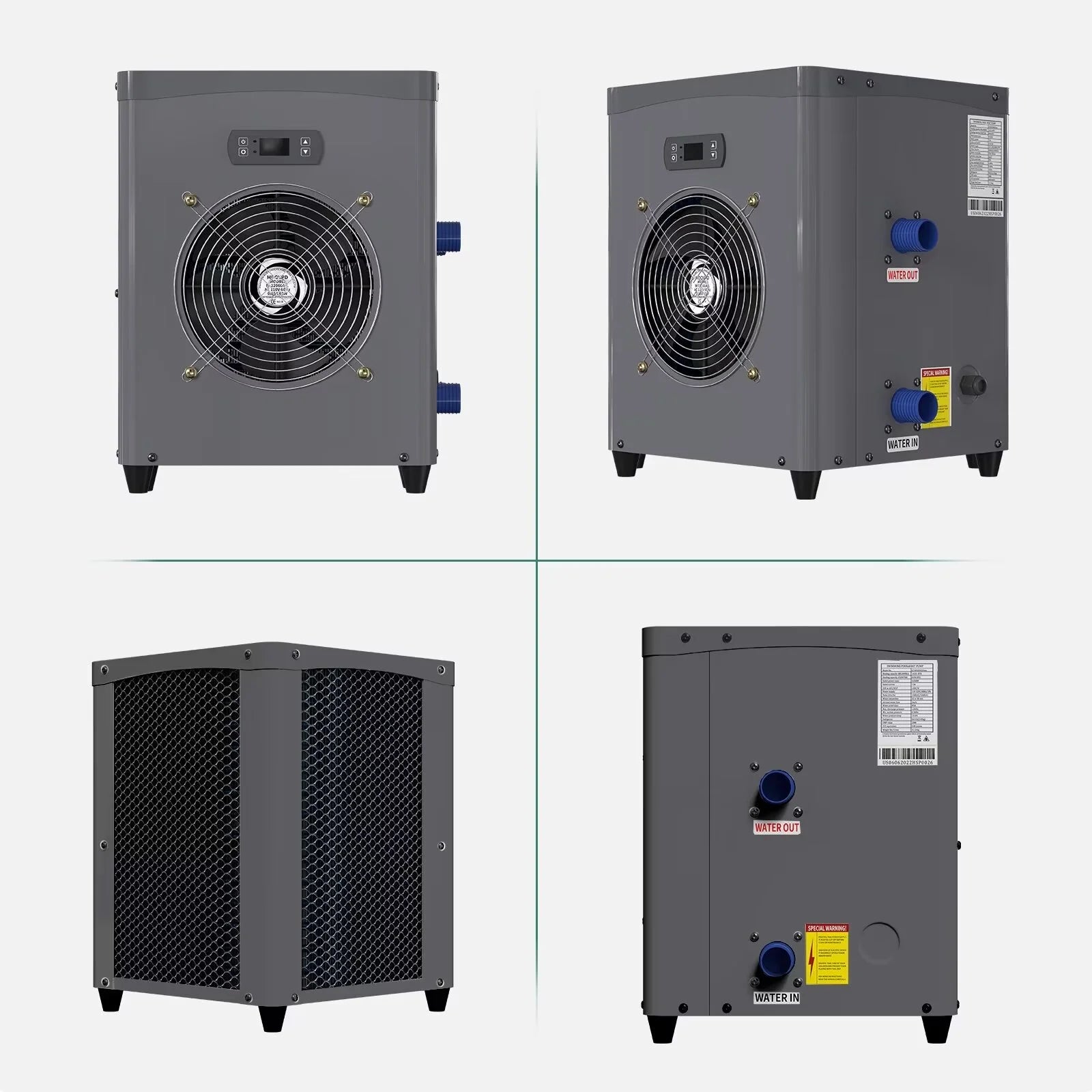 Swimming Pool Heat Pump, 14945 BTU/hr, 110V-120V/60Hz S231295