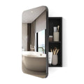 Black Aluminium Profiles Wall Mounted Bathroom Medicine Cabinet N2132