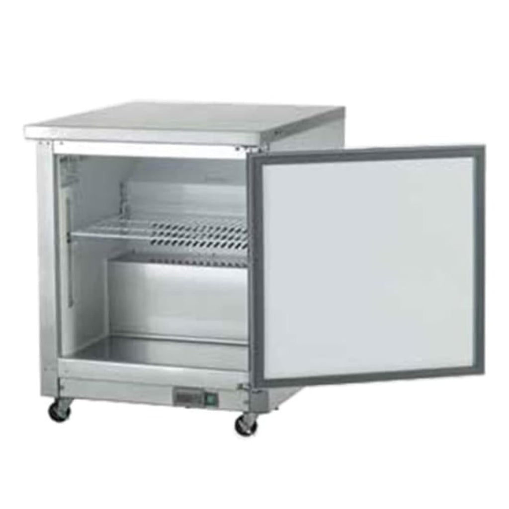 27" Single Door Undercounter Freezer, 6.5 Cubic Feet, Stainless Steel M457368