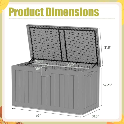 30 Gallon Black Waterproof Resin Storage Box H469