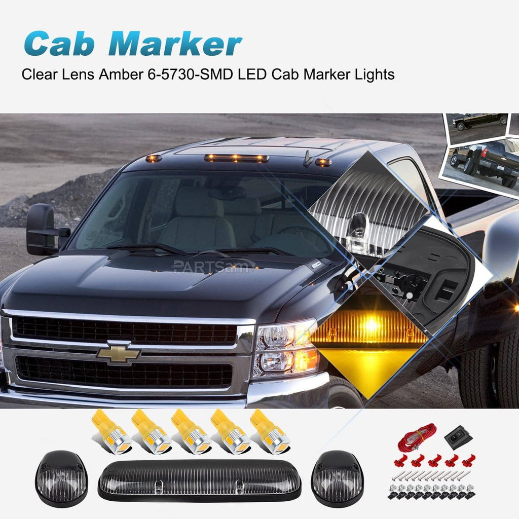 3PCS Cab Marker Lights with T10 LED Bulbs S28739