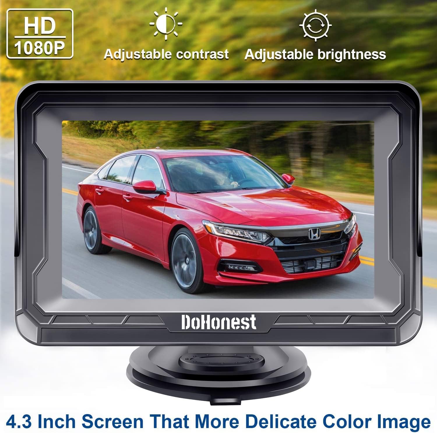 HD 1080P Rear View Monitor Kit Night Vision Waterproof Reverse Camera Pack of 2 W81918