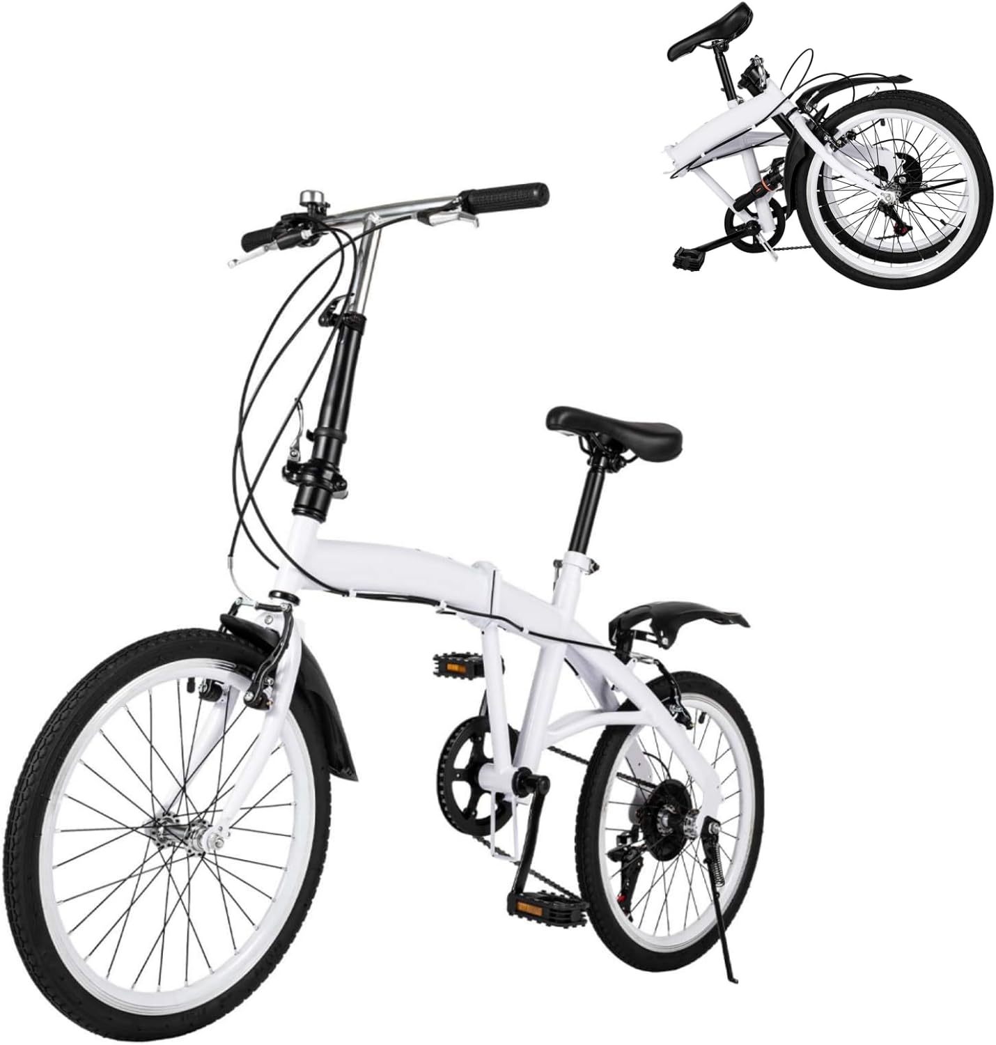 20 Inch 6-Speed Folding Bicycle with Dual Brake V46531