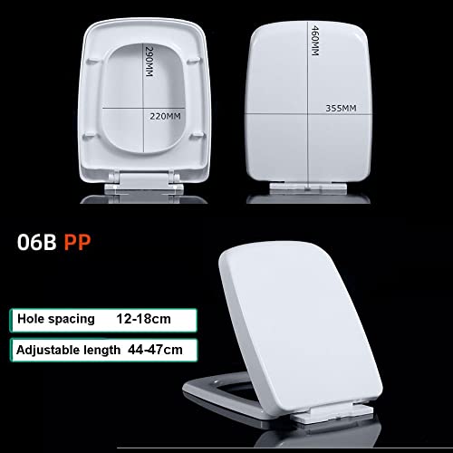Square Toilet Seat with Adjustable Hinges H234030