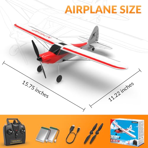 Red 500mm 4CH Remote Control Airplane with Prop Saver O76822