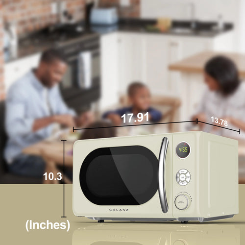 0.7 Cu ft Retro Countertop Microwave Oven, 700 Watts, Blue B4729