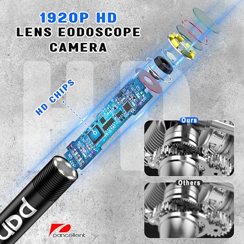 16.5 FT Snake Inspection Borescope Endoscope with 8 LED Lights V323