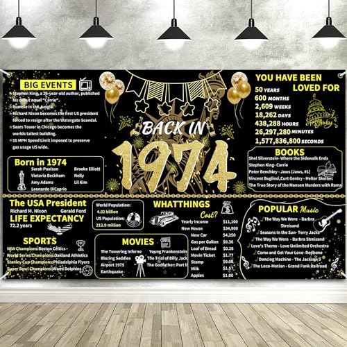 Black Gold 70th Birthday Party Banner C52568