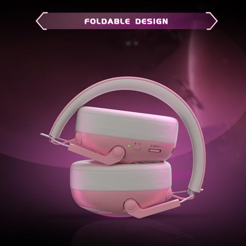 Black Wireless Gaming Headset with Bluetooth 5.3 and Noise Canceling Microphone H144116