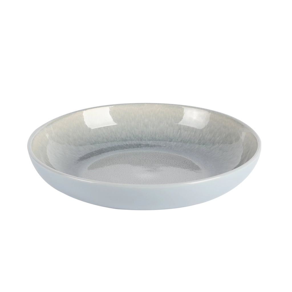 16 Piece Double Bowl Reactive Dinnerware Set - Blue I34019