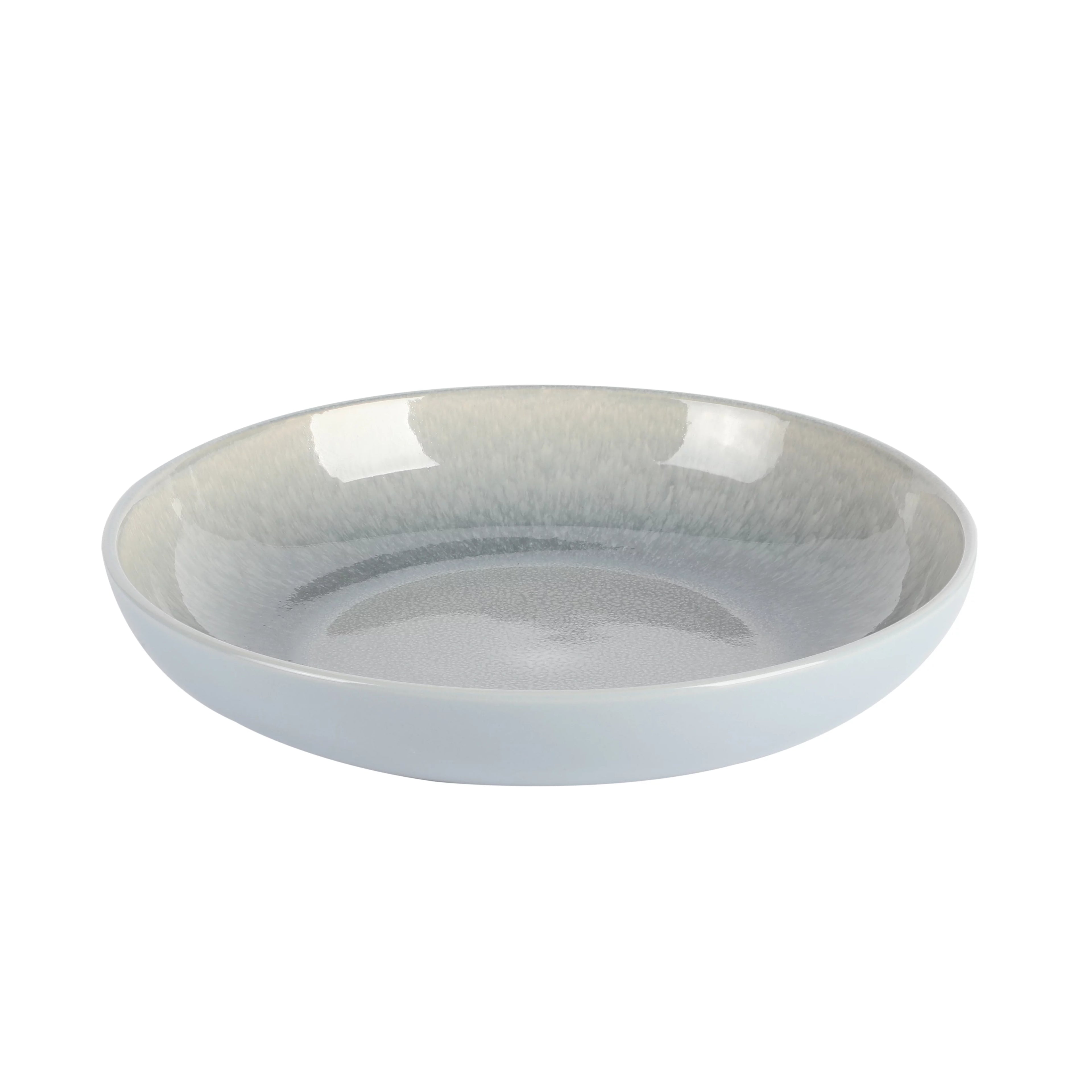 16 Piece Double Bowl Reactive Dinnerware Set - Blue I34019