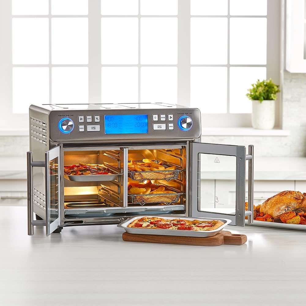 25 QT Dual Zone Air Fryer Oven Combo with French Door N91914