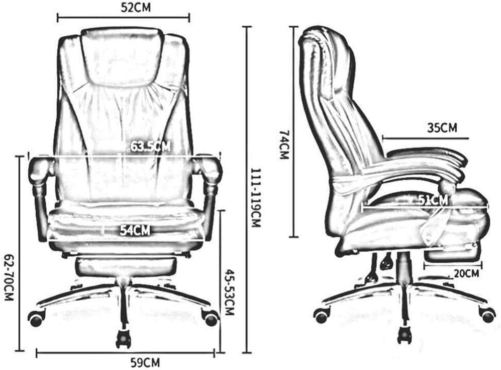 High Back Office Chair with Footrest and Thick Padding Reclining Computer Chair I23902