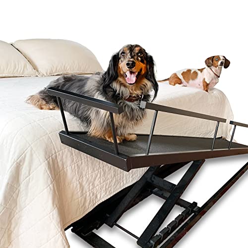 Solid Hardwood Dog Ramp with Safety Rails X24862