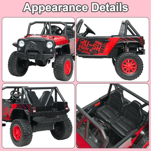 24V 5AH 2 Seater 4WD Electric Ride On Car with Remote Control (Red) N579