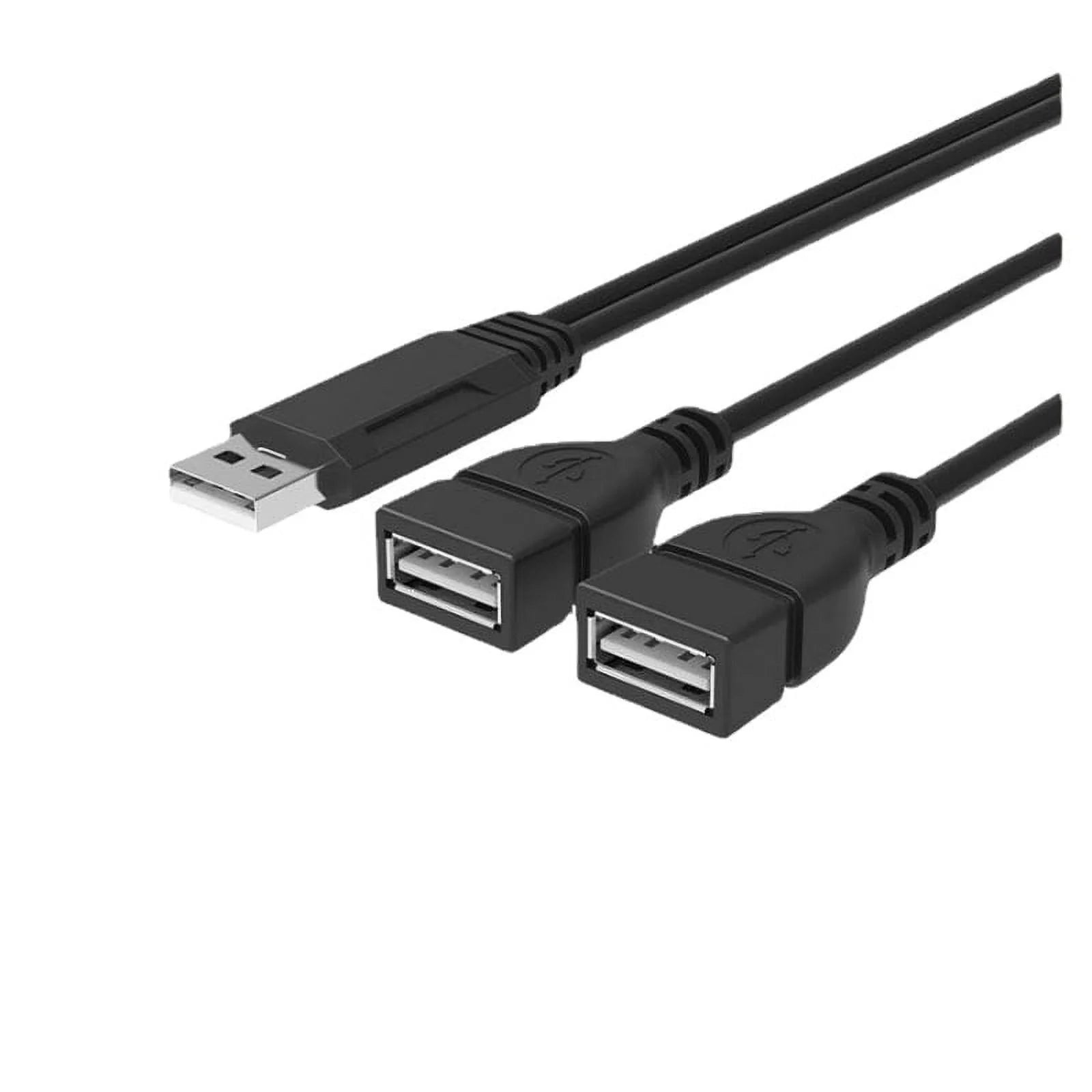 2.0 USB One Female Two Male Data Charging Cable 30cm S224310