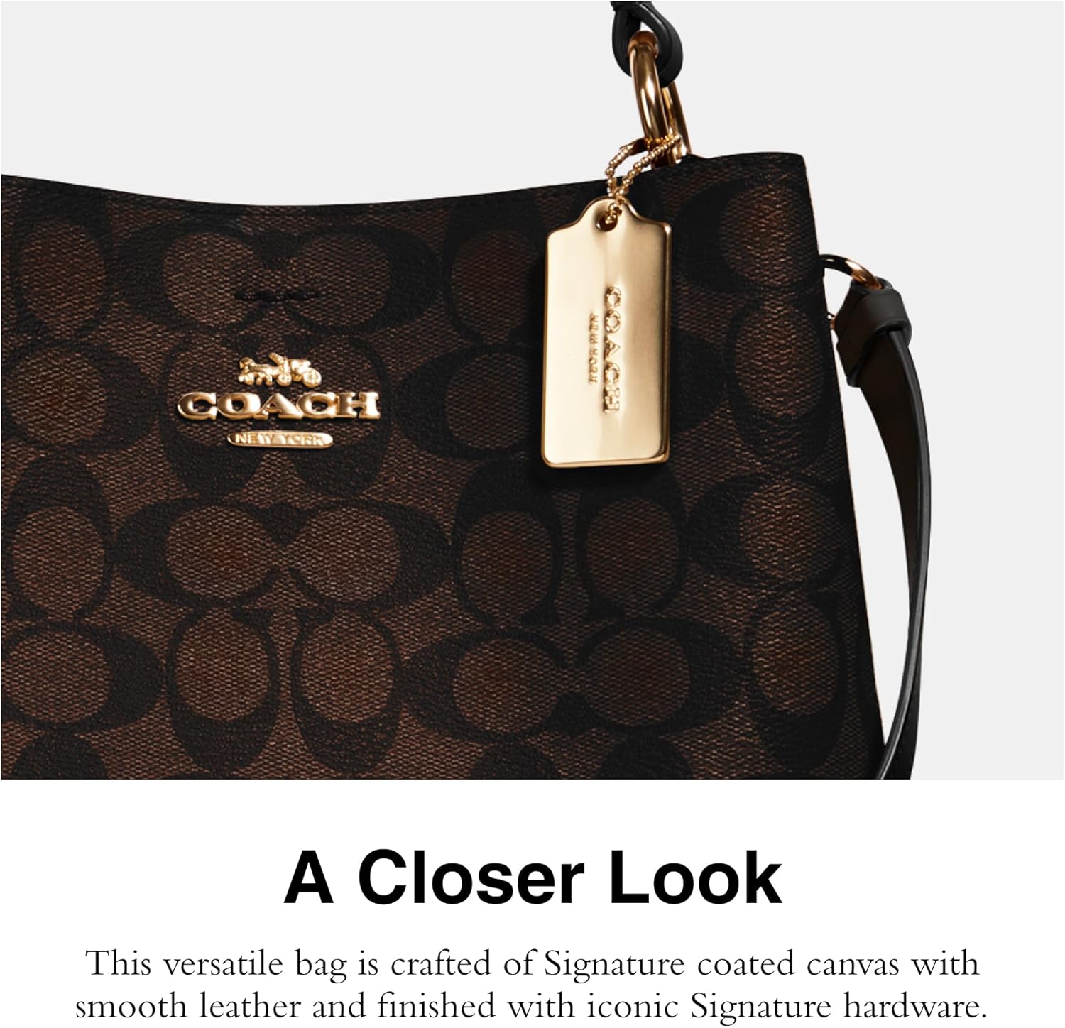 Brown Black Bucket Bag E8385