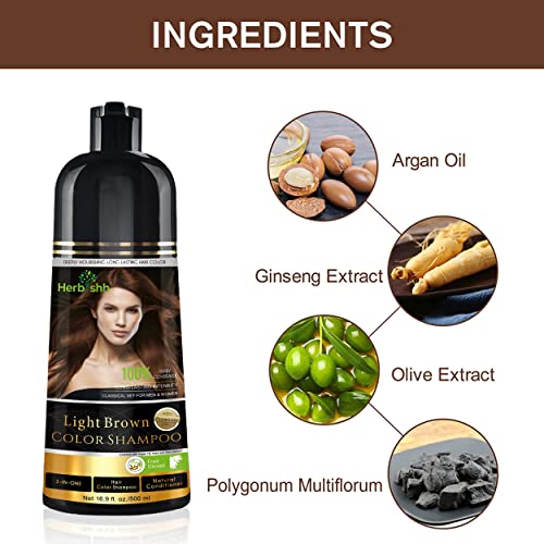 Dark Brown 500 Ml Hair Color Shampoo Y921