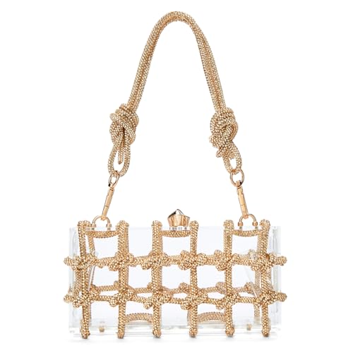 Clear Acrylic Rhinestone Clutch W701