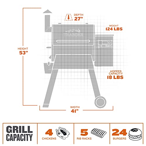 Black Electric Wood Pellet Grill and Smoker with WiFi Y324637