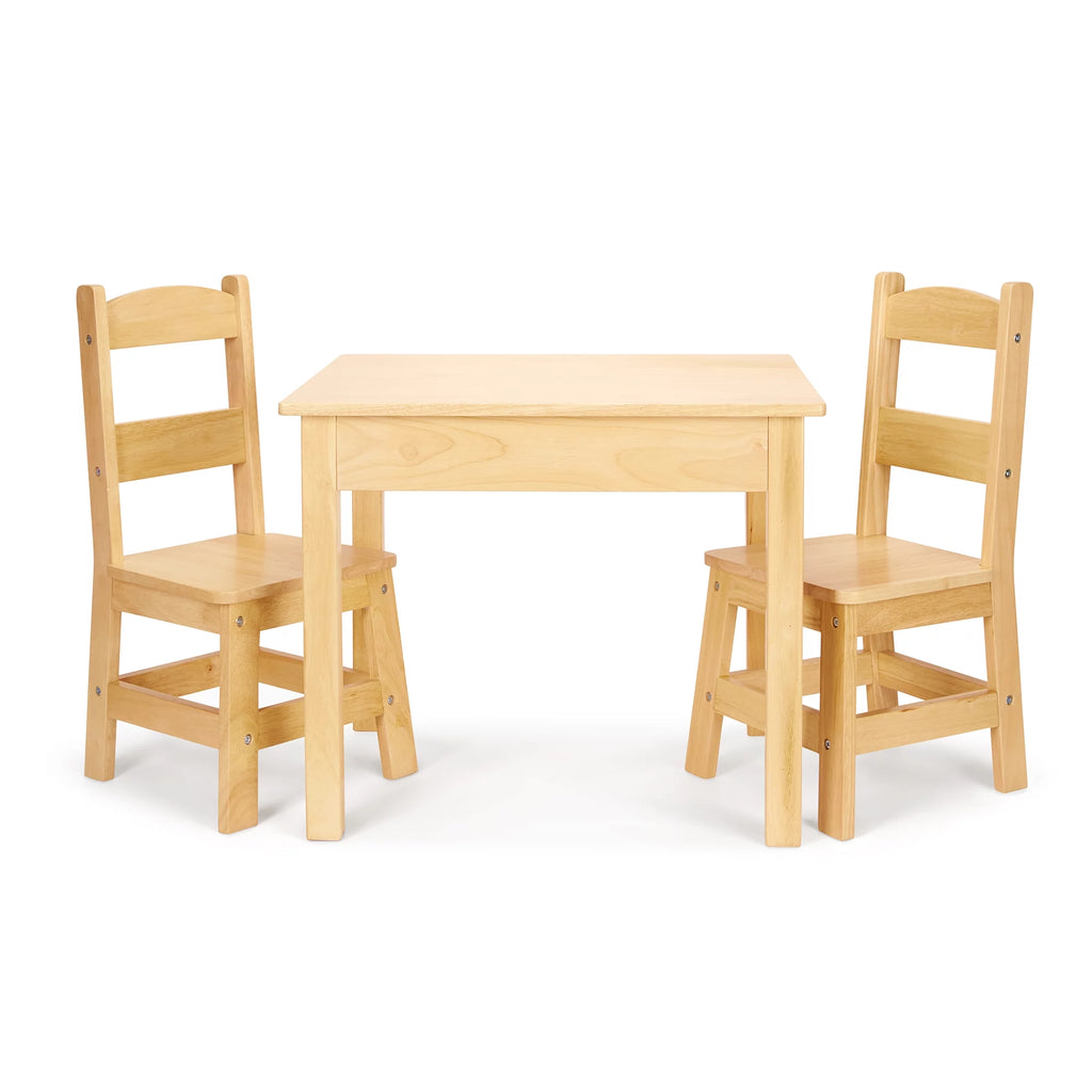 Solid Wood Table and 2 Chairs Set J490