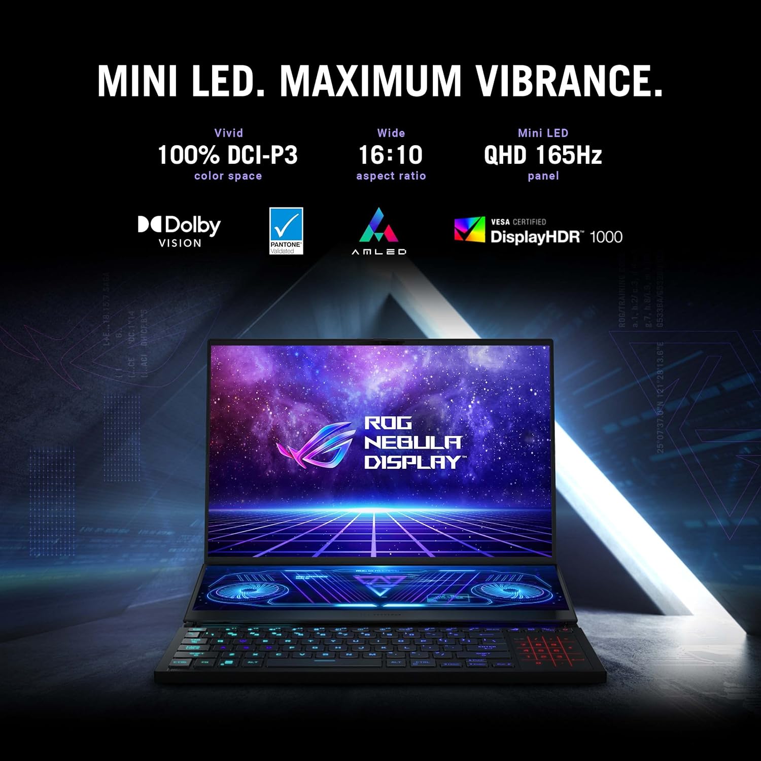 16” 165Hz QHD Gaming Laptop, NVIDIA GeForce RTX 3070 Ti, AMD Ryzen 9 6900HX, 32GB DDR5, 1TB SSD, Black (Renewed) I8332
