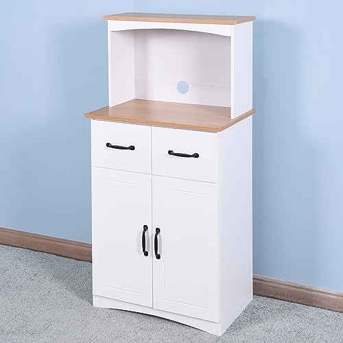White Wooden Kitchen Cabinet with Framed Glass Doors and Drawer X37216