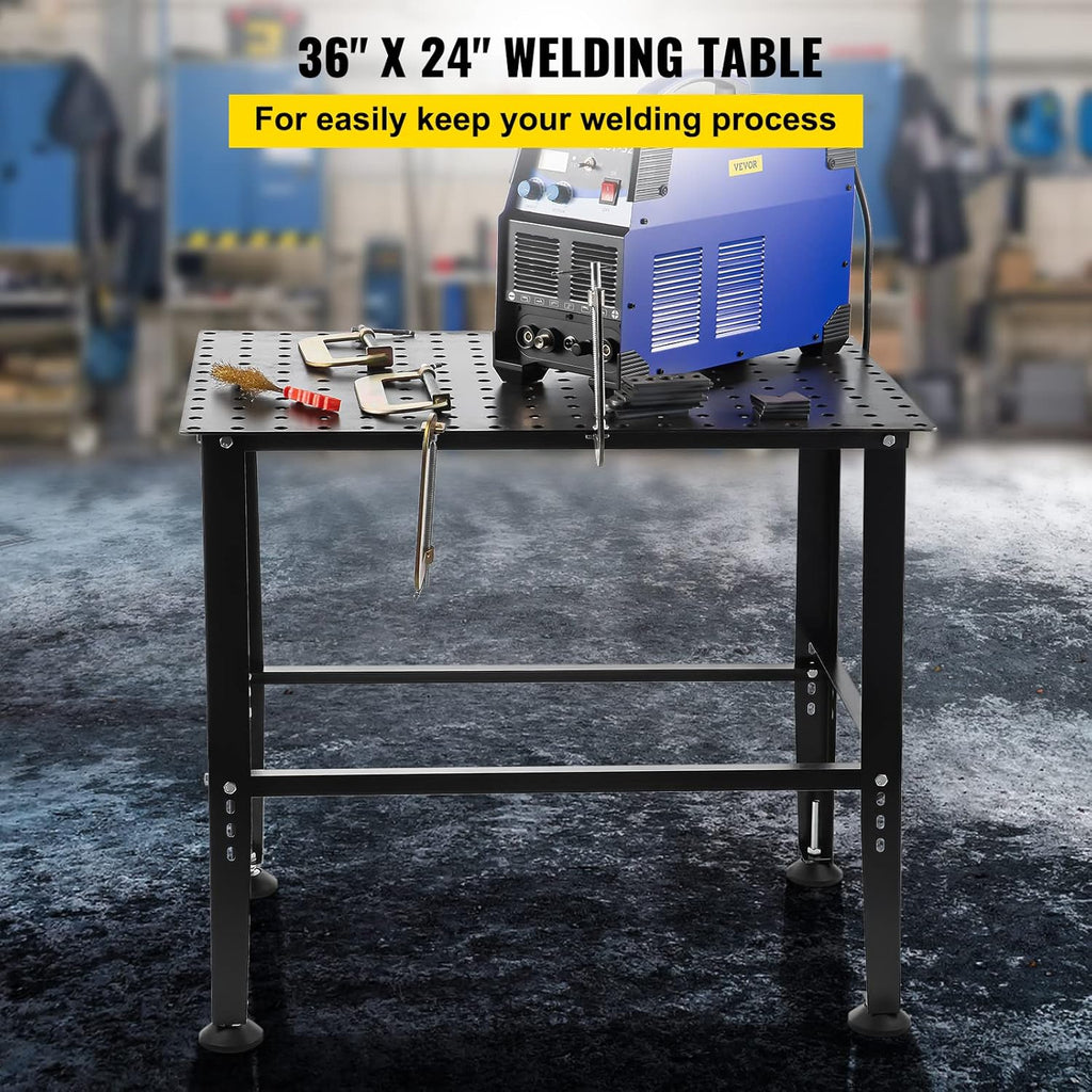 36" x 24" Adjustable Carbon Steel Welding Table U29061