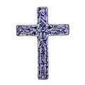 Multicolor Hand Painted Ceramic Wall Cross F5592