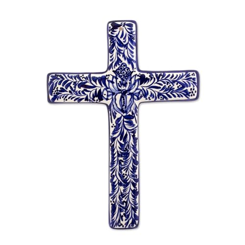 Multicolor Hand Painted Ceramic Wall Cross F5592