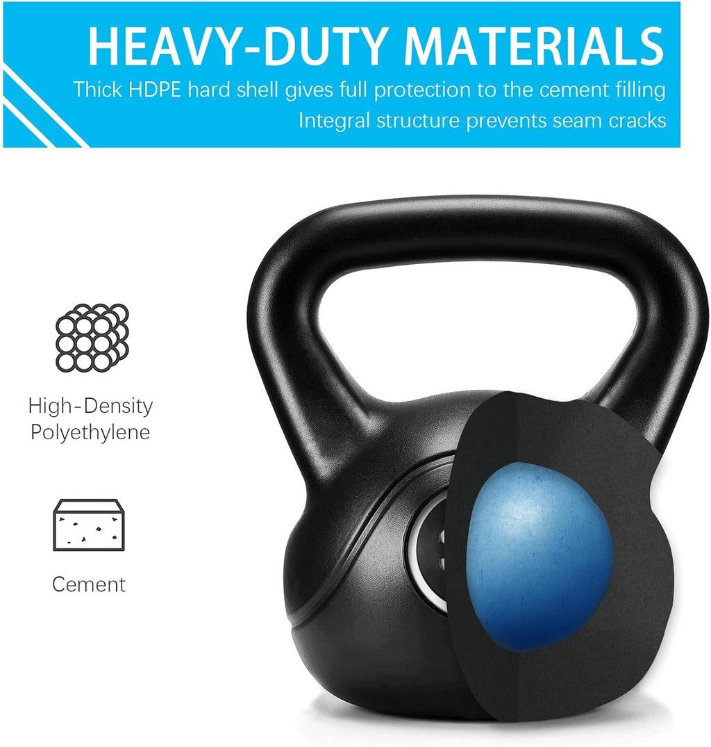 35lbs Kettlebell Weights with Wide Flat Base Textured Grip G120984