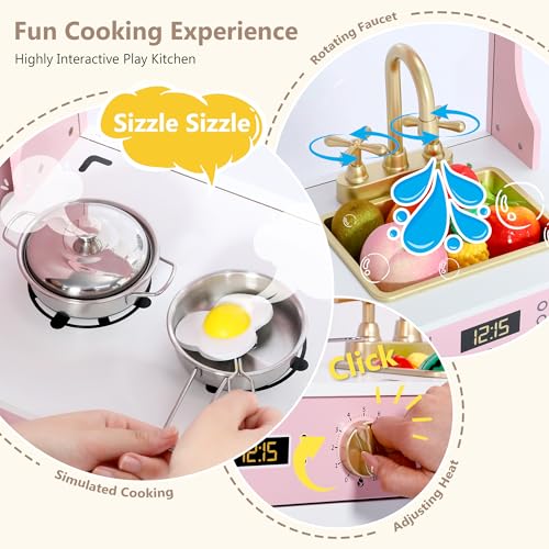 White Wooden Kids Play Kitchen B420