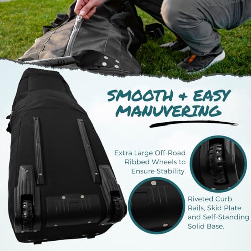 Padded Golf Club Travel Cover with Wheels L819242