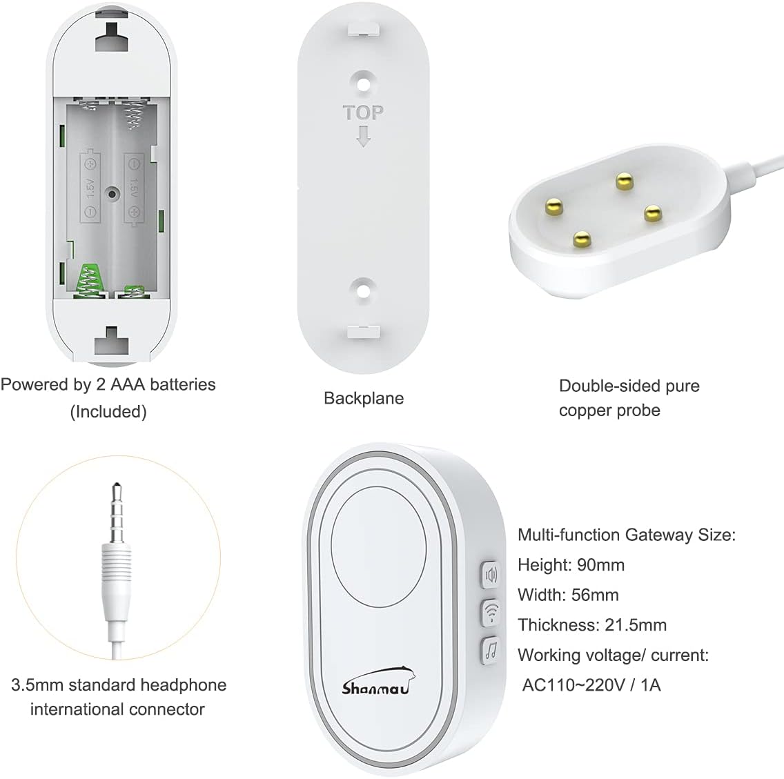 Smart Water Leak Sensor Alarm Kit with 2 Sensors & 1 Hub L649100