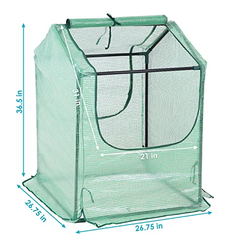 Green 4' x 3' Mini Greenhouse Tent with Steel Tube Frame Y23345