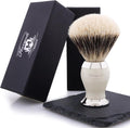 Badger Hair Shaving Brush with Ivory & Metal Colour Base O2460