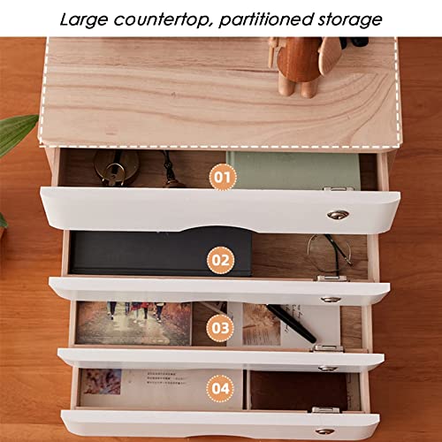 Solid Wood Desktop File Cabinet with Lockable Drawers R815614
