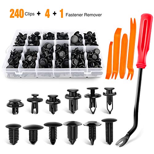 240PCS Bumper Retainer Clips Car Plastic Rivets Push Retainer Kit Auto Push Pin Rivets Set X20781