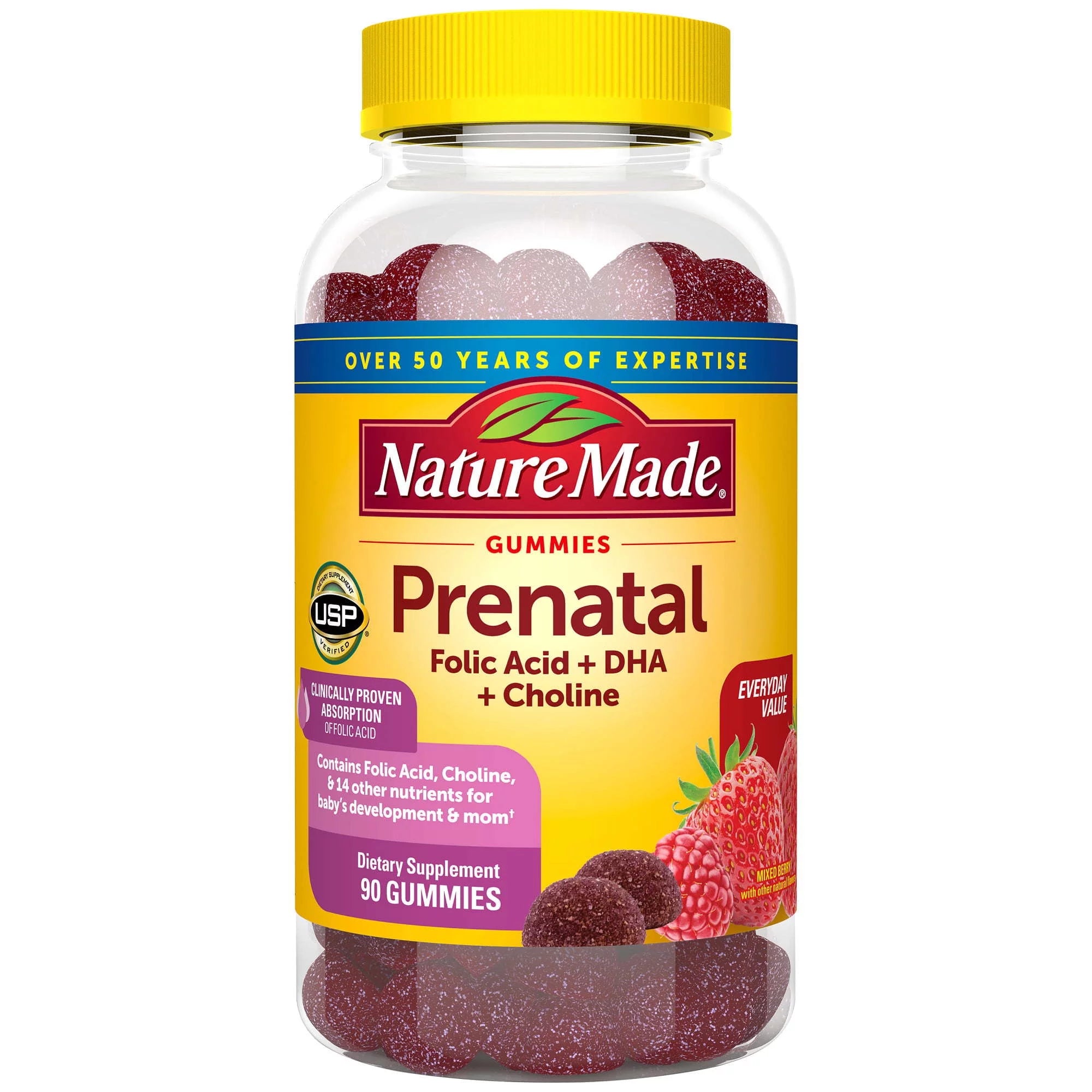Prenatal Gummies with DHA and Folic Acid, 90 Count C29845