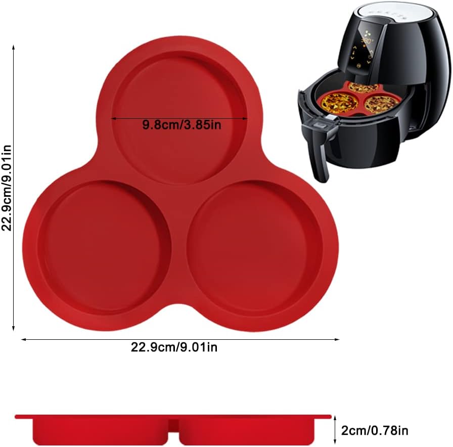 3 Pcs Silicone Nonstick Air Fryer Egg Mold D515