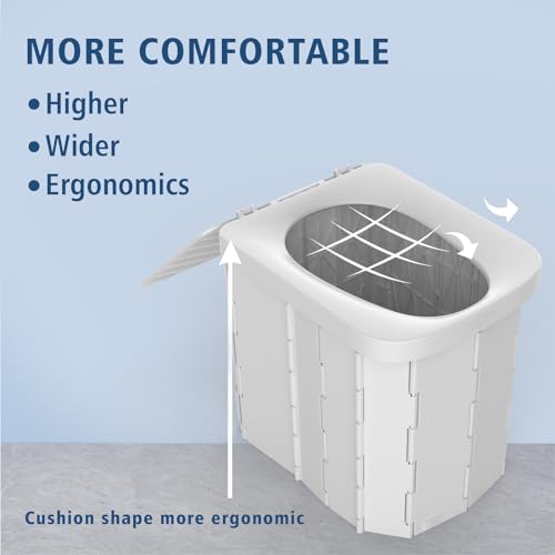 Portable Folding Toilet with Lid R433