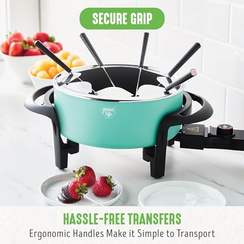 Red 14 Cup Electric Fondue Maker Set with 8 Forks C802250