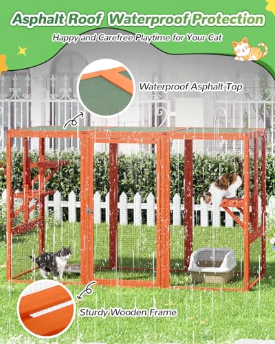 Grey Wooden Cat Enclosure J1507
