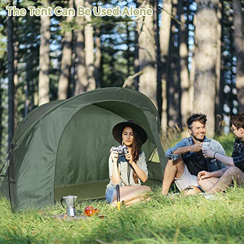 4-in-1 Camping Cot Tent with Waterproof External Cover, Air Mattress & Carrying Bag U73176